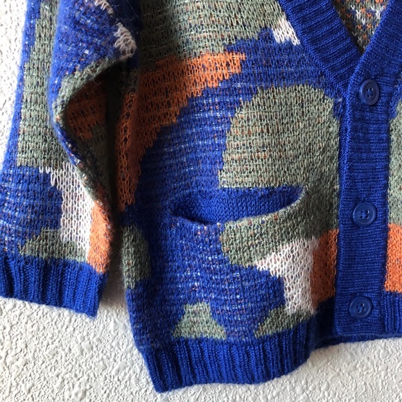 3/$15 Stem Abstract Camo Print Cardigan in Blue 3 Months - Picture 3 of 7